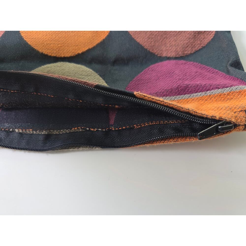 IKEA Orange Purple Retro Mod OTTL Square Euro 20x20 Pillow Shams Set of 2 - Picture 6 of 7